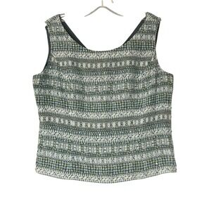Papell Petites‎ Silk Sequin Top Sleeveless Party Cocktail Tank 12P